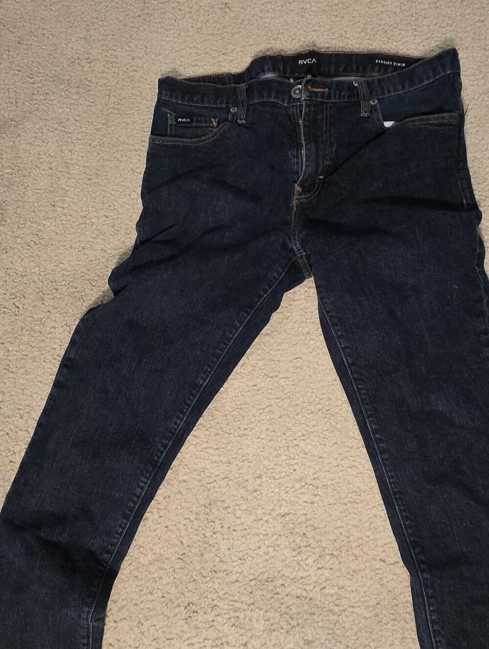 RVCA Men’s Dark Blue Denim Jeans - Dagsers Denim - Picture 4 of 4